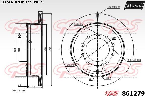 Maxtech 70160038 - Kit manicotti di guida, Pinza freno autozon.pro