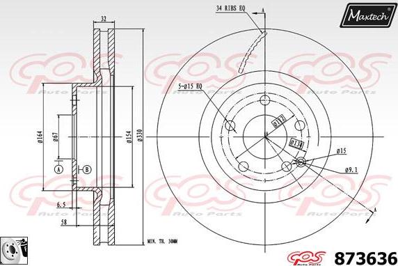 Maxtech 70160021 - Kit manicotti di guida, Pinza freno autozon.pro