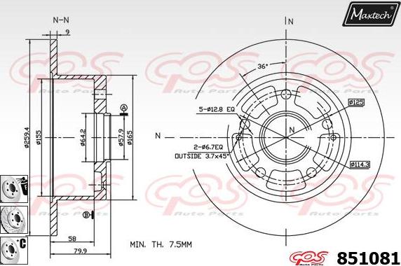 Maxtech 70160023 - Kit manicotti di guida, Pinza freno autozon.pro