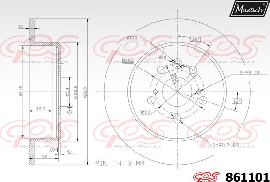 Maxtech 70160155 - Kit manicotti di guida, Pinza freno autozon.pro