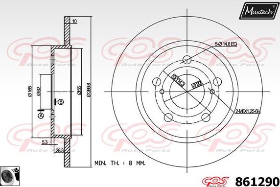 Maxtech 70160151 - Kit manicotti di guida, Pinza freno autozon.pro