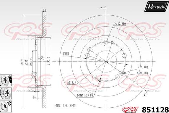 Maxtech 70180295 - Guarnizione, Pistoncino pinza freno autozon.pro