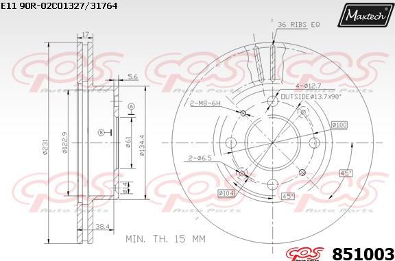 Maxtech 70160131 - Kit manicotti di guida, Pinza freno autozon.pro