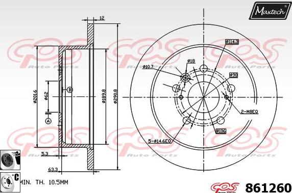 Maxtech 70160132 - Kit manicotti di guida, Pinza freno autozon.pro