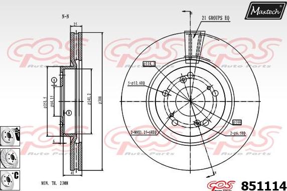 Maxtech 70160137 - Kit manicotti di guida, Pinza freno autozon.pro