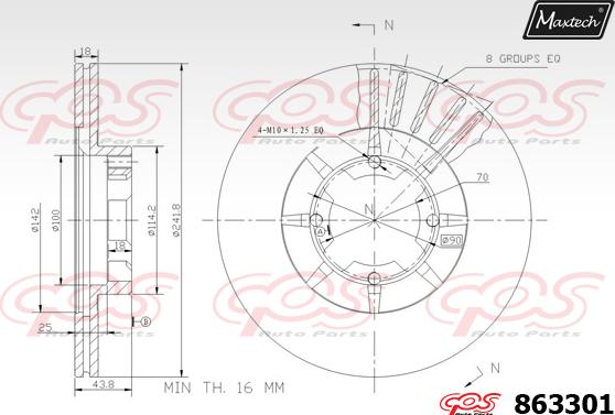 Maxtech 70180405 - Guarnizione, Pistoncino pinza freno autozon.pro