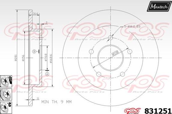 Maxtech 70180401 - Guarnizione, Pistoncino pinza freno autozon.pro