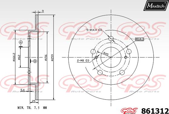 Maxtech 70180411 - Guarnizione, Pistoncino pinza freno autozon.pro