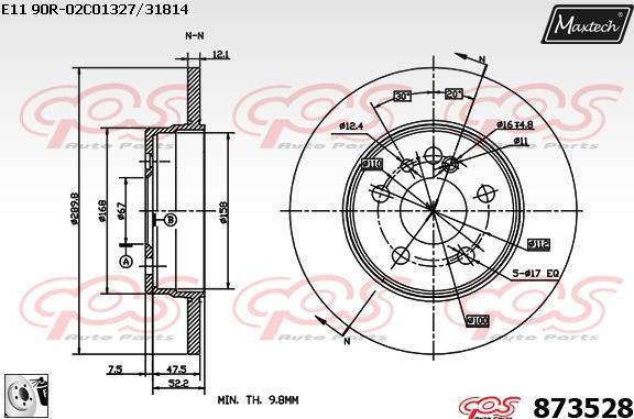 Maxtech 70180437 - Guarnizione, Pistoncino pinza freno autozon.pro