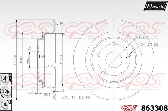 Maxtech 70180429 - Guarnizione, Pistoncino pinza freno autozon.pro