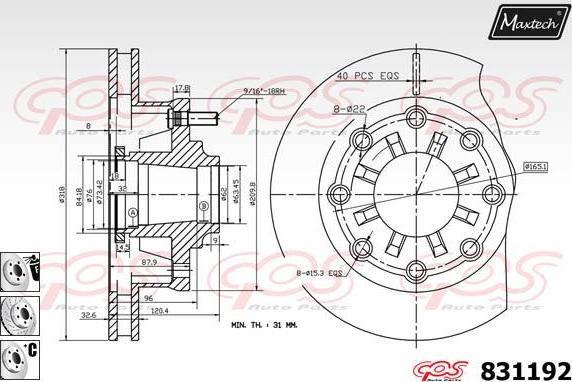 Maxtech 72954067 - Pistone, Pinza freno autozon.pro