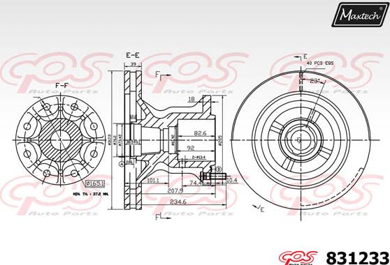 Maxtech 70180055 - Guarnizione, Pistoncino pinza freno autozon.pro