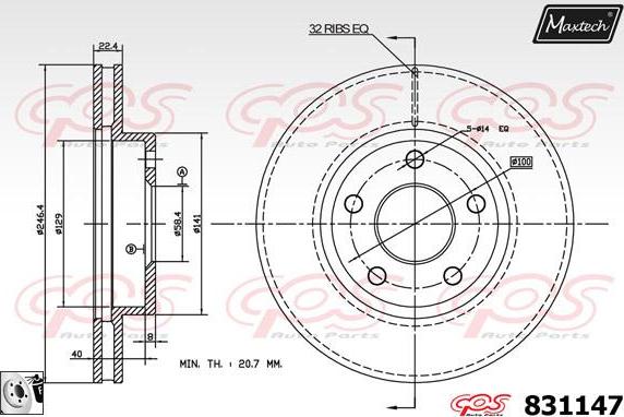 Maxtech 70180068 - Guarnizione, Pistoncino pinza freno autozon.pro