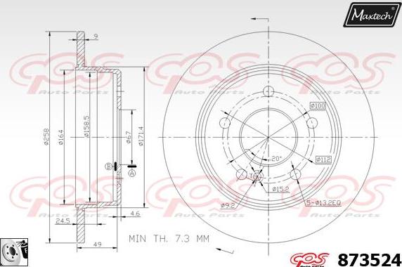 Maxtech 70180016 - Guarnizione, Pistoncino pinza freno autozon.pro