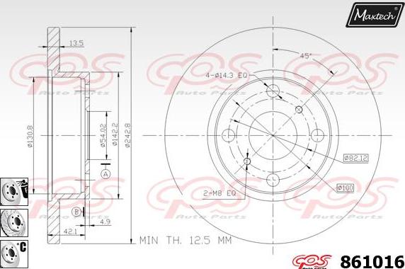 Maxtech 70180433 - Guarnizione, Pistoncino pinza freno autozon.pro