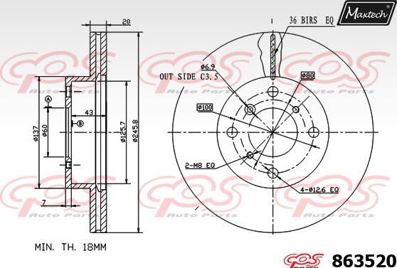 Maxtech 70180023 - Guarnizione, Pistoncino pinza freno autozon.pro