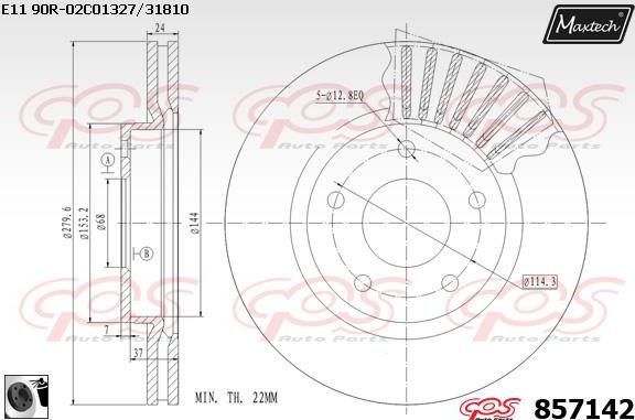 Maxtech 70180027 - Guarnizione, Pistoncino pinza freno autozon.pro