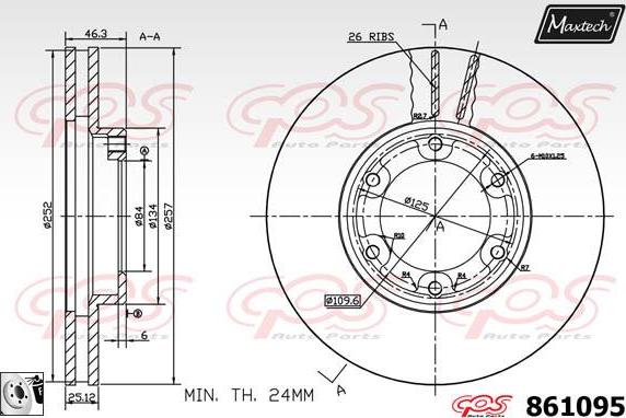 Maxtech 70180073 - Guarnizione, Pistoncino pinza freno autozon.pro