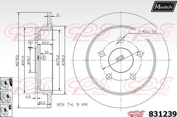 Maxtech 70180077 - Guarnizione, Pistoncino pinza freno autozon.pro