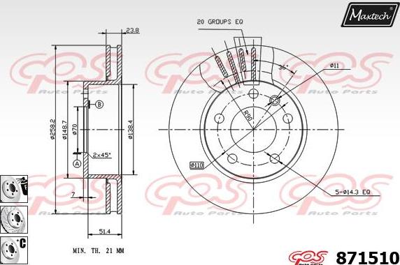 Maxtech 70180196 - Guarnizione, Pistoncino pinza freno autozon.pro