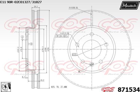 Maxtech 70180146 - Guarnizione, Pistoncino pinza freno autozon.pro