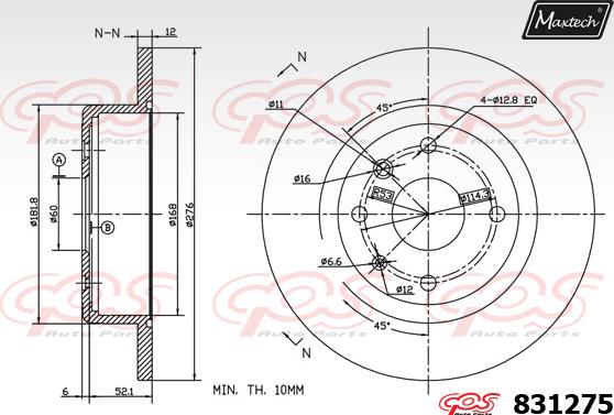 Maxtech 70180148 - Guarnizione, Pistoncino pinza freno autozon.pro