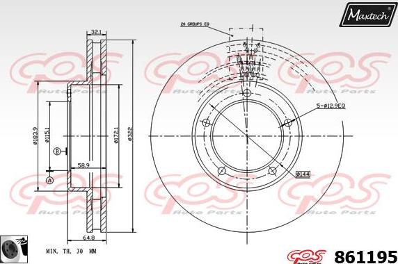 Maxtech 70180159 - Guarnizione, Pistoncino pinza freno autozon.pro