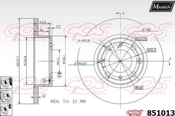 Maxtech 72934013 - Pistone, Pinza freno autozon.pro