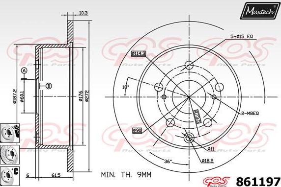 Maxtech 70180153 - Guarnizione, Pistoncino pinza freno autozon.pro