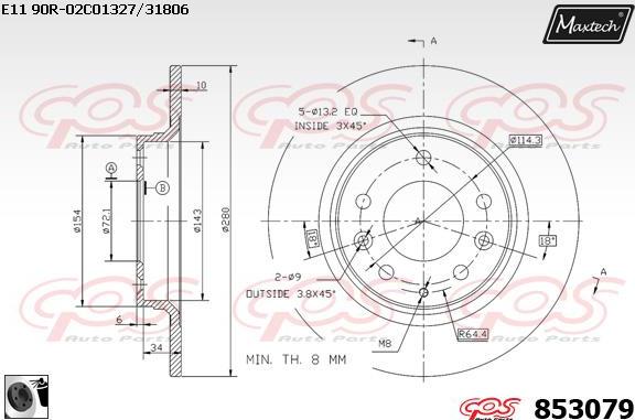 Maxtech 70180185 - Guarnizione, Pistoncino pinza freno autozon.pro