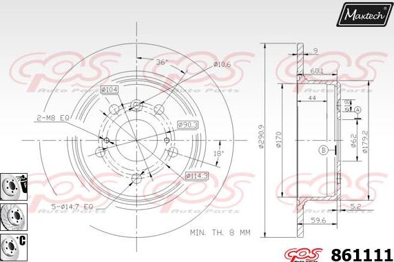 Maxtech 871501 - Discofreno autozon.pro