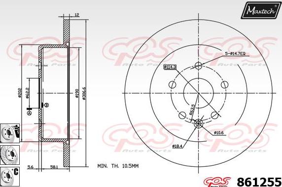 Maxtech 70180136 - Guarnizione, Pistoncino pinza freno autozon.pro