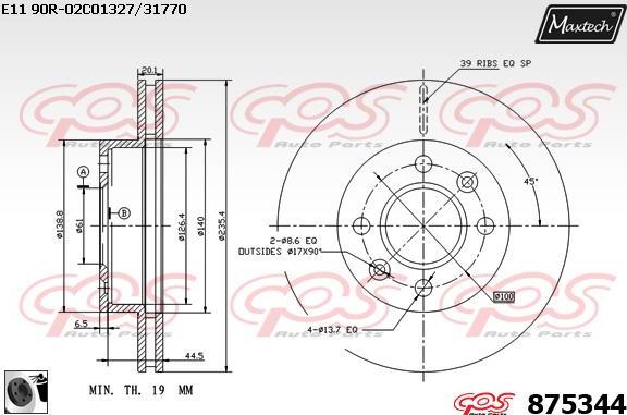 Maxtech 70180129 - Guarnizione, Pistoncino pinza freno autozon.pro