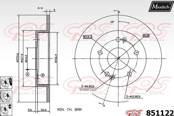 Maxtech 70180164 - Guarnizione, Pistoncino pinza freno autozon.pro