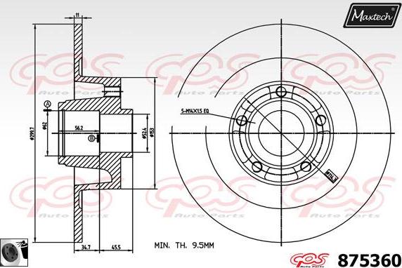 Maxtech 70180127 - Guarnizione, Pistoncino pinza freno autozon.pro