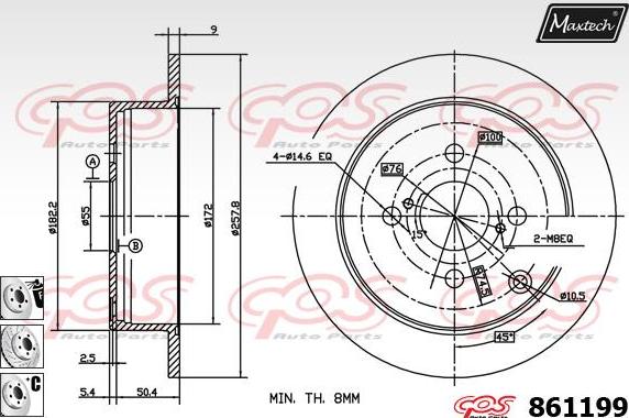 Maxtech 70180390 - Guarnizione, Pistoncino pinza freno autozon.pro