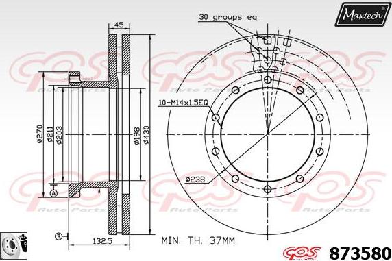 Maxtech 70180358 - Guarnizione, Pistoncino pinza freno autozon.pro