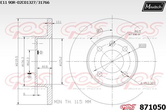 Maxtech 70180368 - Guarnizione, Pistoncino pinza freno autozon.pro