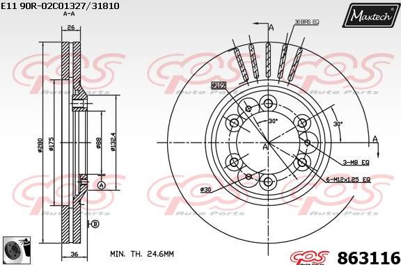 Maxtech 70180367 - Guarnizione, Pistoncino pinza freno autozon.pro