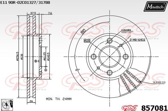 Maxtech 70180300 - Guarnizione, Pistoncino pinza freno autozon.pro