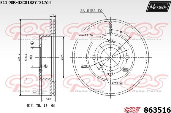 Maxtech 70180314 - Guarnizione, Pistoncino pinza freno autozon.pro