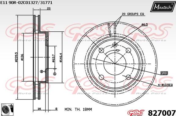 Maxtech 70180388 - Guarnizione, Pistoncino pinza freno autozon.pro