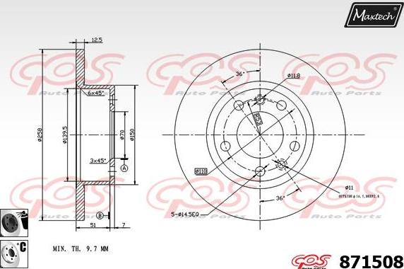 Maxtech 70180382 - Guarnizione, Pistoncino pinza freno autozon.pro