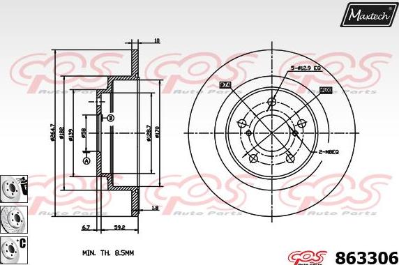 Maxtech 70180334 - Guarnizione, Pistoncino pinza freno autozon.pro