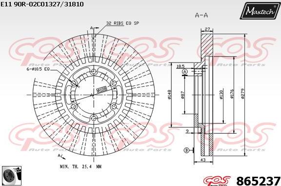 Maxtech 70180331 - Guarnizione, Pistoncino pinza freno autozon.pro