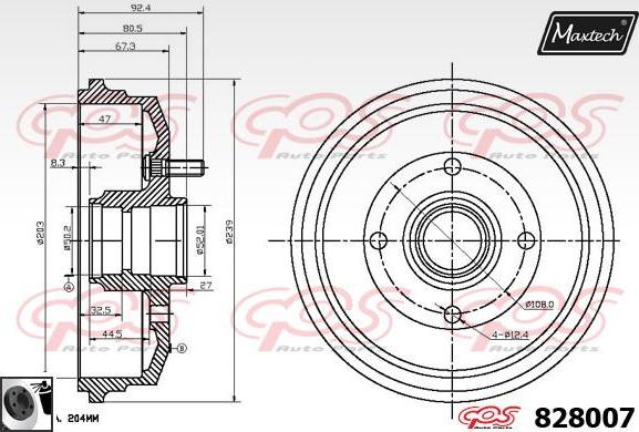 Maxtech 70180325 - Guarnizione, Pistoncino pinza freno autozon.pro