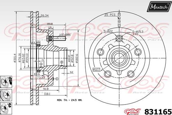 Maxtech 72954051 - Pistone, Pinza freno autozon.pro