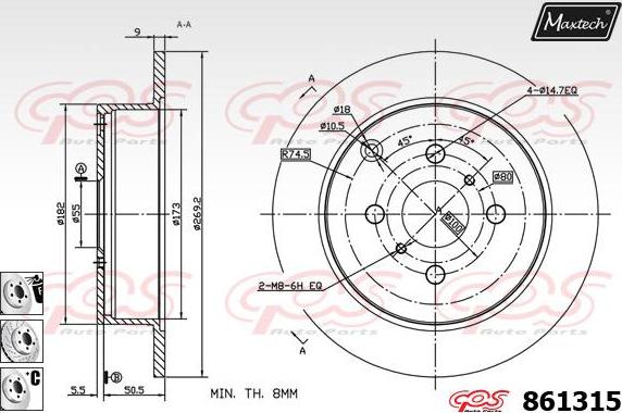 Maxtech 70180377 - Guarnizione, Pistoncino pinza freno autozon.pro