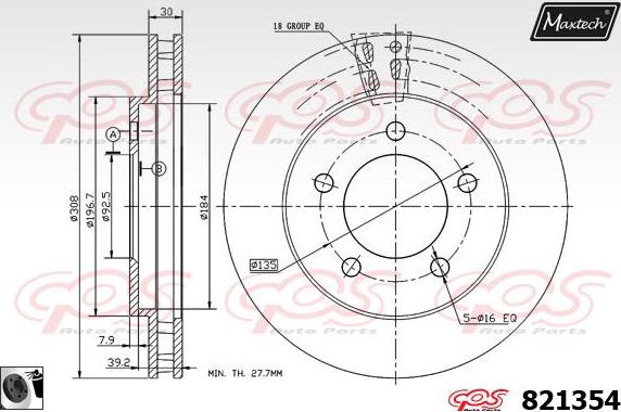 Maxtech 70180292 - Guarnizione, Pistoncino pinza freno autozon.pro