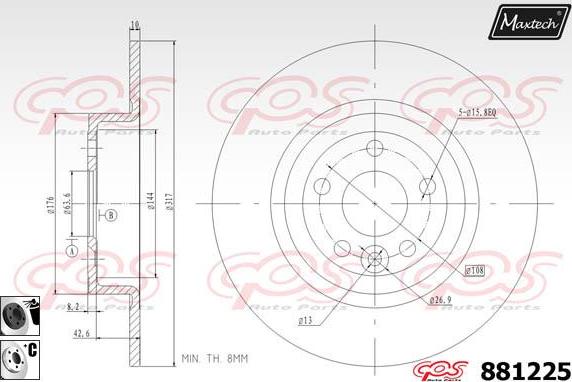 Maxtech 70180297 - Guarnizione, Pistoncino pinza freno autozon.pro